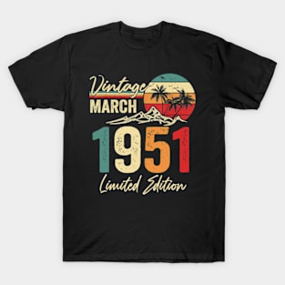 march vintage 1951 birthday T-Shirt